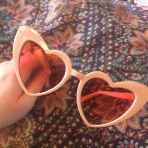 Pink Heart Cat Eye Sunglasses (brand new!)